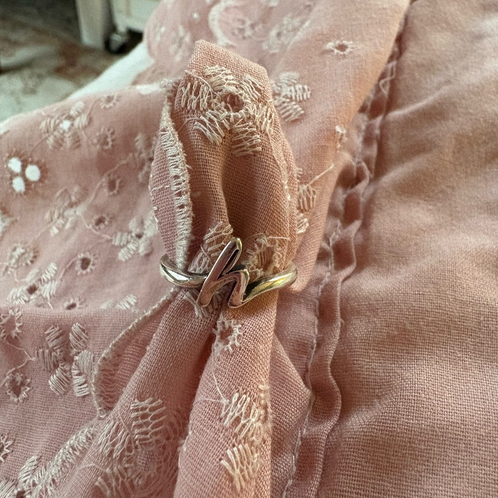 James Avery “Script Initial Ring (H) in Sterling Silver